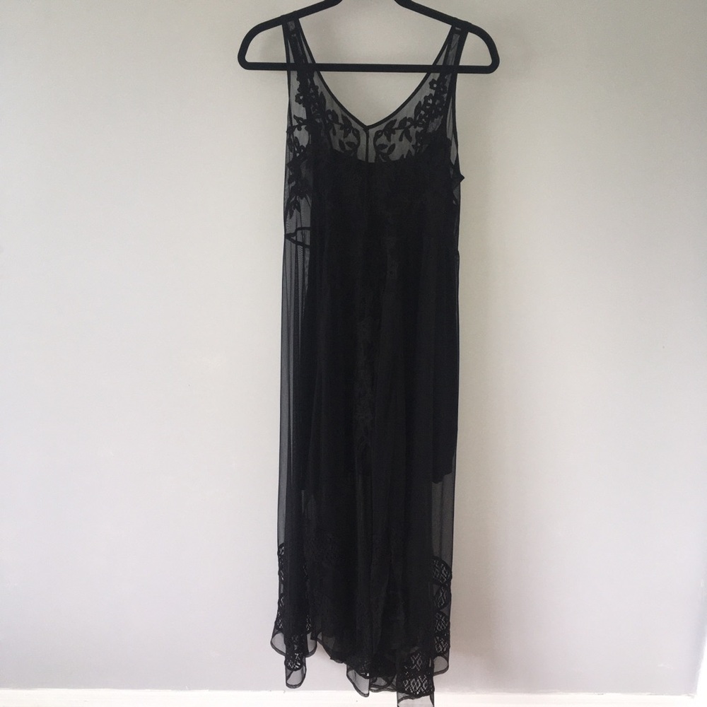 Abercrombie and Fitch black sheer maxi dress